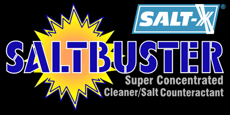 The Ultimate Metal Protector! Super Concentrated Salt & Salt Water Counteractant! Miraculously removes and washes salt and salt water away from any surface and leaves a protective coating that preserves and extends surface life! Salt-X Fights: Rust, Corrosion & Salt Water! Safe for use on all metals, exclusive rust inhibitor, biodegradable, mixes with water, simple to use.  Wash your salt away with SaltBuster.